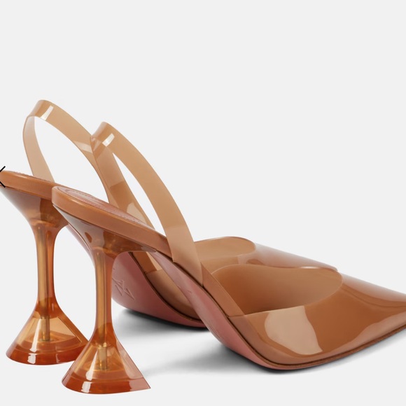 AMINA MUADDI- Holli Glass 95 PVC sling back pump-EU 38- worn once!! - Picture 5 of 11